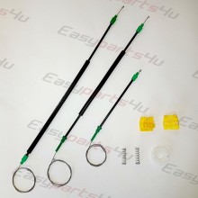 VW Golf 4 Window Regulator Cable, Clip SET with reinforcement for Front Left / Right door