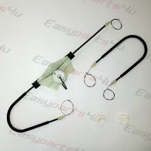 VW Golf 4 Window Regulator Cable SET with clips and motor cover for Front Righ door