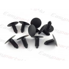 Fir Tree Plastic Clips Car Panel universal Trim retainer roof lining black / grey (8mm x 23,5mm)