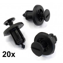 20x Renault Plastic Clips for Bumpers, Engine Shields, Trays, Trims & Linings
