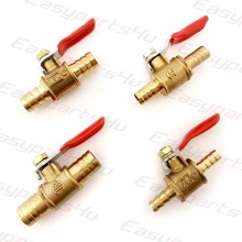 Brass Ball Valve | Hose Tail to Hose Tail | Equal Connector Pipe Fittings Tubing