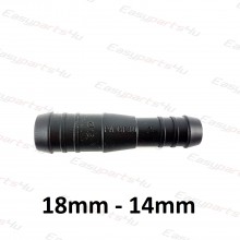 Straight 18mm - 14mm Barbed Hose Joiner / Fitting