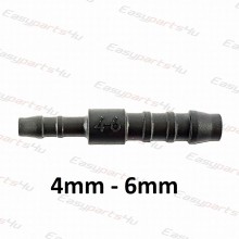 Straight 4mm - 6mm Barbed Hose Joiner / Fitting