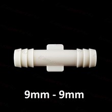 Straight 9mm - 9mm Barbed Hose Joiner / Fitting
