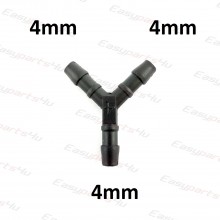 3-way (Y-piece) 4mm - 4mm - 4mm Barbed Hose Joiner / Fitting